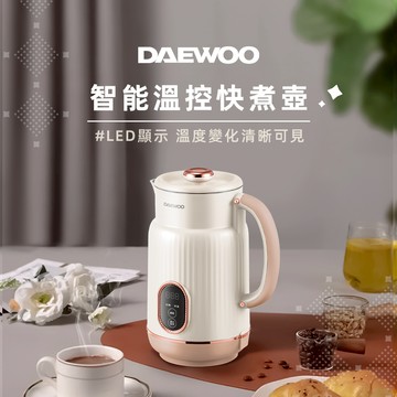 【韓國DAEWOO】復古雙層防燙智能溫控快煮壺1.5L（DW-KT2615）_廠商直送