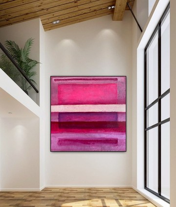 馬克羅斯科風格畫布現代洋紅色繪畫當代藝術