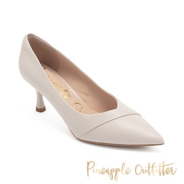 Pineapple Outfitter-GAGAN 經典交叉霧面中跟鞋-白色