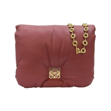 LOEWE 羅威【再降價】粉紅色 羊皮 Puffer Goya 肩背包 【二手名牌BRAND OFF】