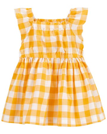 Baby Girl Yellow Gingham Dress