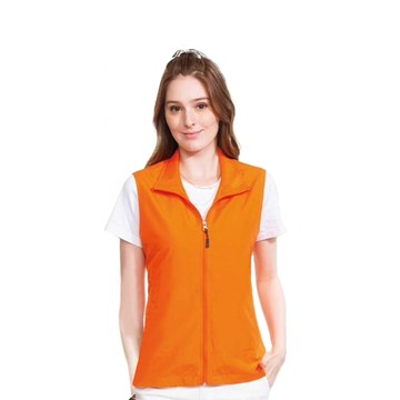 Sunrise透氣網裡菱格亮紋背心桔色-99100