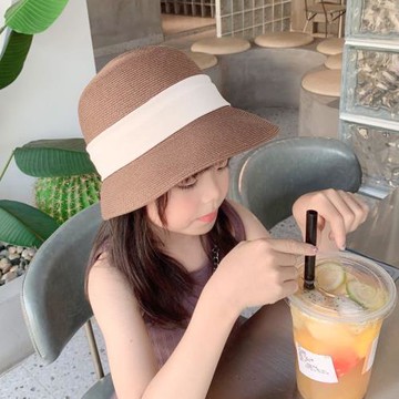 寶寶遮陽帽女寶漁夫帽夏季防曬帽兒童女童帽子防紫外線草帽親子潮
