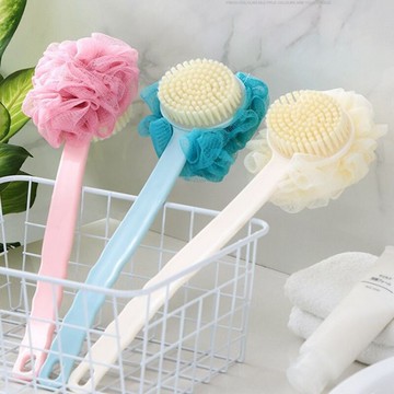 軟毛長柄雙面洗澡搓背沐浴刷浴花搓澡神器沐浴球洗澡搓后背不求人