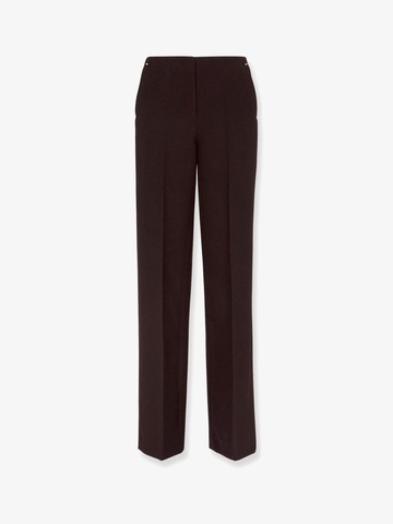 Virgin wool trousers with metal ff details - FENDI - gender_Woman