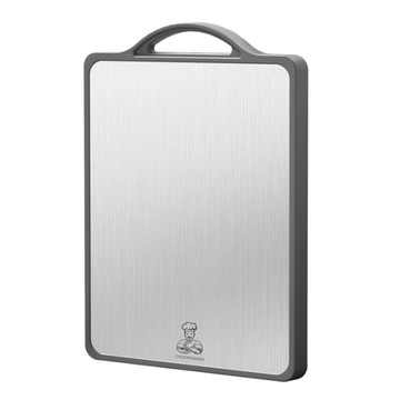 小麥購物 不鏽鋼雙面砧板 C611 803g  38 x 27 x 1.2cm  1個  銀色