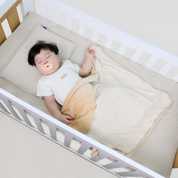 Gennies 舒眠超值寢具三件組-卡布奇諾(嬰兒床墊+平枕+嬰兒被)