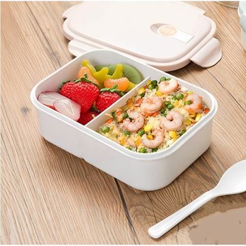小麥秸稈便當盒日式飯盒學生兩格餐盒微波爐大容量分格上班快餐盒