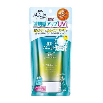 曼秀雷敦 SKIN AQUA水潤肌柔光透亮防曬飾底凝露-薄荷綠(80g)【小三美日】D613398