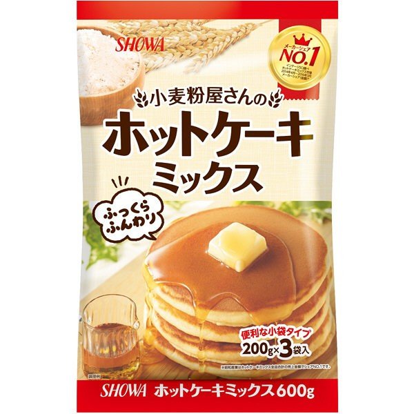 昭和産業 小麦粉屋さんのホットケーキミックス 600g ７８７１９９ 1袋 0g 3個 通販 Lineポイント最大0 5 Get Lineショッピング