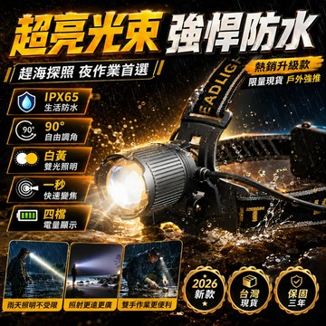 夜釣必備⚡免運加碼 遠射可充電頭燈 修車工作燈 頭戴式頭燈 感應強光頭燈 充電頭燈 探照頭燈 強光頭燈 變焦頭燈 夜釣燈