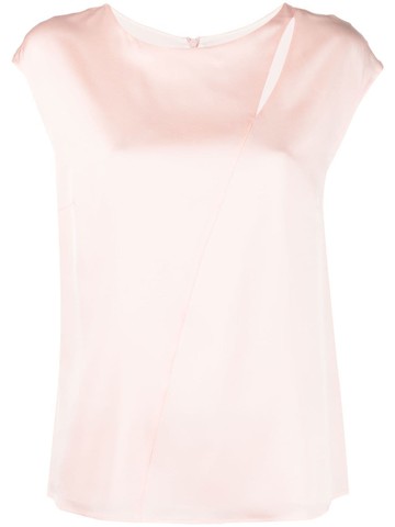 BOSS - cut-out silk tank top - women - Elastane/Silk/Viscose - 44 - Pink
