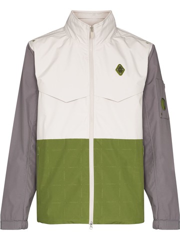 A-COLD-WALL* - logo-plaque panelled jacket - men - Polyester - M - Neutrals