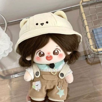 熱銷🥇新品20cm娃衣棉花娃娃娃可愛衣服露營小貓可愛公仔換裝玩偶揹帶褲手工diy娃娃配飾 娃衣 娃用配件 玩偶衣服