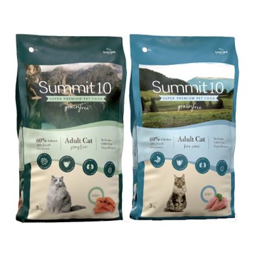 Summit10森咪特 -3KG Grain Free成貓無穀皮毛保健飼料 (購買兩件贈送寵物玩具x1 隨機出貨)