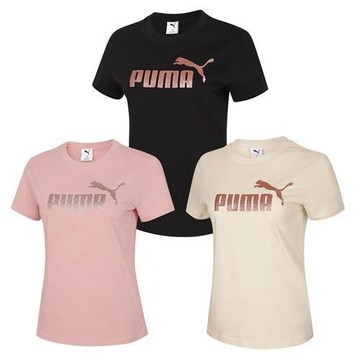 Puma 短袖上衣 女裝 Logo 黑/粉/米 69445501/69445526/69445587