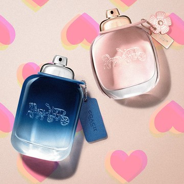 情人節快樂💖【COACH】男女對香組(芙洛麗淡香精30ml+時尚藍調淡香水40ml.附紙袋)