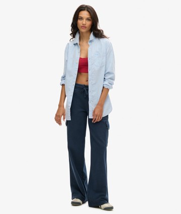 Superdry Women's Women's Athletic Essentials Vintage Wide Cargo Jogger Navy / Eclipse Navy - Size: 14 Size: 10