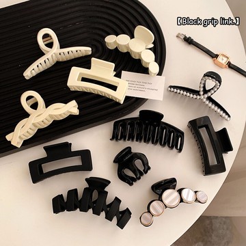 亞克力抓夾女洗澡后腦勺盤發鯊魚夾氣質大號發夾簡約發卡夾子頭飾