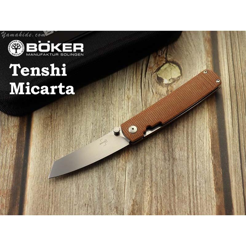 ボーカー プラス 01BO327 テンシ マイカルタ 松野寛生デザイン 折り畳みナイフ BOKER Plus Tenshi Micarta Folding knife