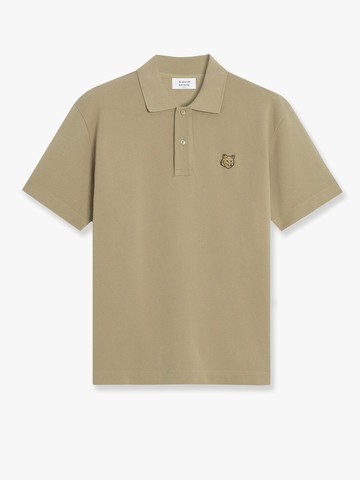 Cotton polo shirt with iconic logo patch - MAISON KITSUNE - gender_Man