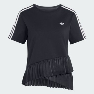 Adidas 愛迪達 Pleat Tee LF2343 女 T恤 運動上衣 休閒短袖 純棉 下襬打褶 黑