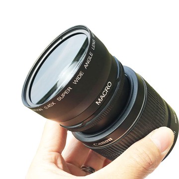 【台灣公司 可打統編】單反相機0.45倍廣角附加鏡頭46/49/52/55/58mm適用佳能尼康等鏡頭 m8201