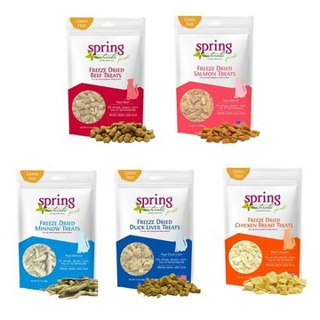 Spring Natural 【5入組】美國- 20~60g 無穀冷凍生食點心  全年齡全品種貓