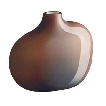 KINTO 玻璃造型花瓶  W110 x D60 x H95mm  棕色