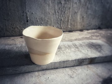 白陶之舞盆器 / 絲緞小步舞曲花盆 - 4寸盆