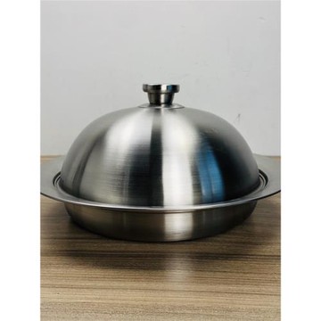 304外貿尾貨不銹鋼飛碟蒸盤含蓋百搭蒸架蒸片蒸籠架隔水盤20-34cm