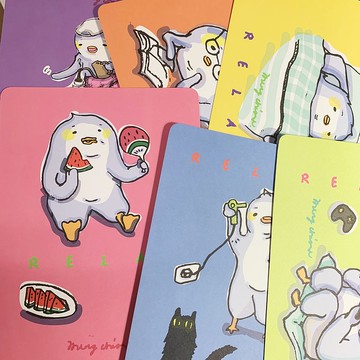 企鵝居家明信片-整組6款入