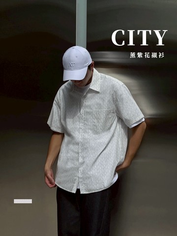 [1atm] city-薰紫花襯衫