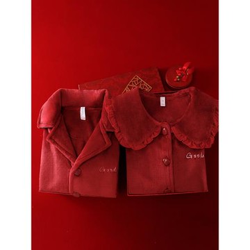 結婚睡衣情侶新婚套裝女冬季加厚珊瑚絨男士紅色法蘭絨送閨蜜禮盒