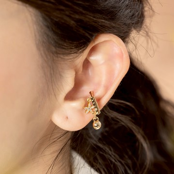 細緻星光單支耳骨夾-B40050