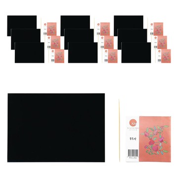 MINHWASHOP 無圖案刮畫紙  1組  混色