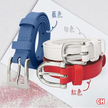 【CH-BELT 銓丞皮帶】亮麗俏皮女帶 流行細版女生腰帶皮帶(多色)