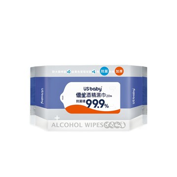 US BABY 超厚型抗菌酒精濕巾20抽(48包)