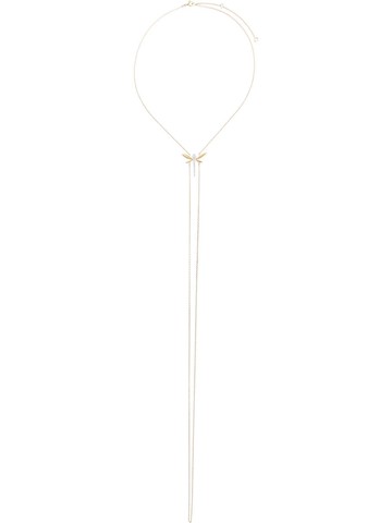 Anapsara - dragonfly necklace - women - Diamond/18kt Yellow Gold - One Size - Metallic