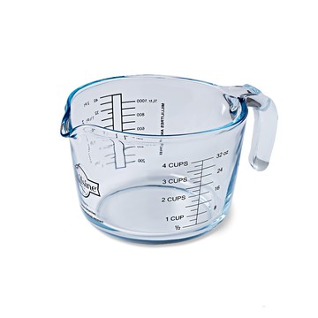 OCUISINE 耐熱玻璃調理量杯  透明  1L  1個