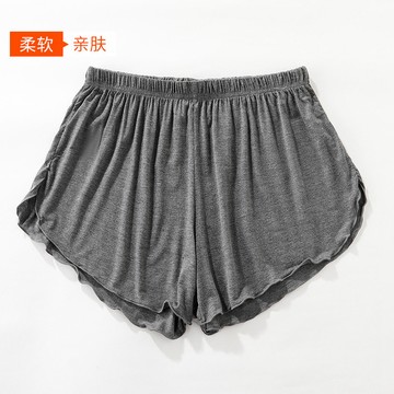 💥桃園出貨💥免運💥可開票💥莫代爾家居短褲女夏季大碼睡褲棉綢休閒大褲衩薄款冰絲花邊打底褲