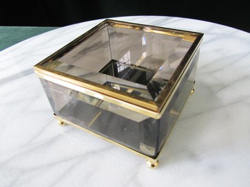 【老時光 OLD-TIME】早期二手台灣製玻璃珠寶盒