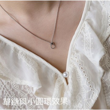 Pure Love樂芙 / 正韓 鈦鋼【L316醫療鋼】G0026簡約多功能小圓珠扣環鎖骨鏈 短項鏈 / 金 銀