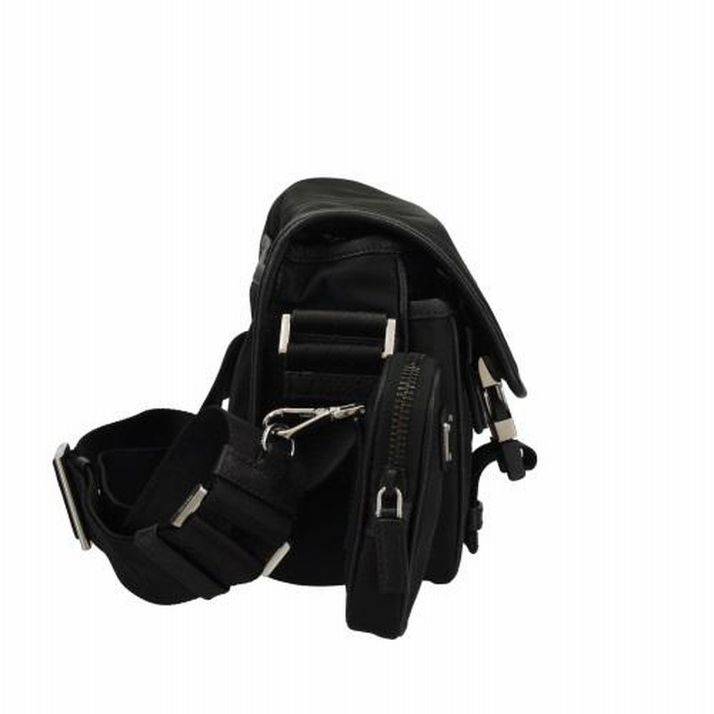 PRADA Re-Nylon x サフィアーノレザー ショルダーバッグ