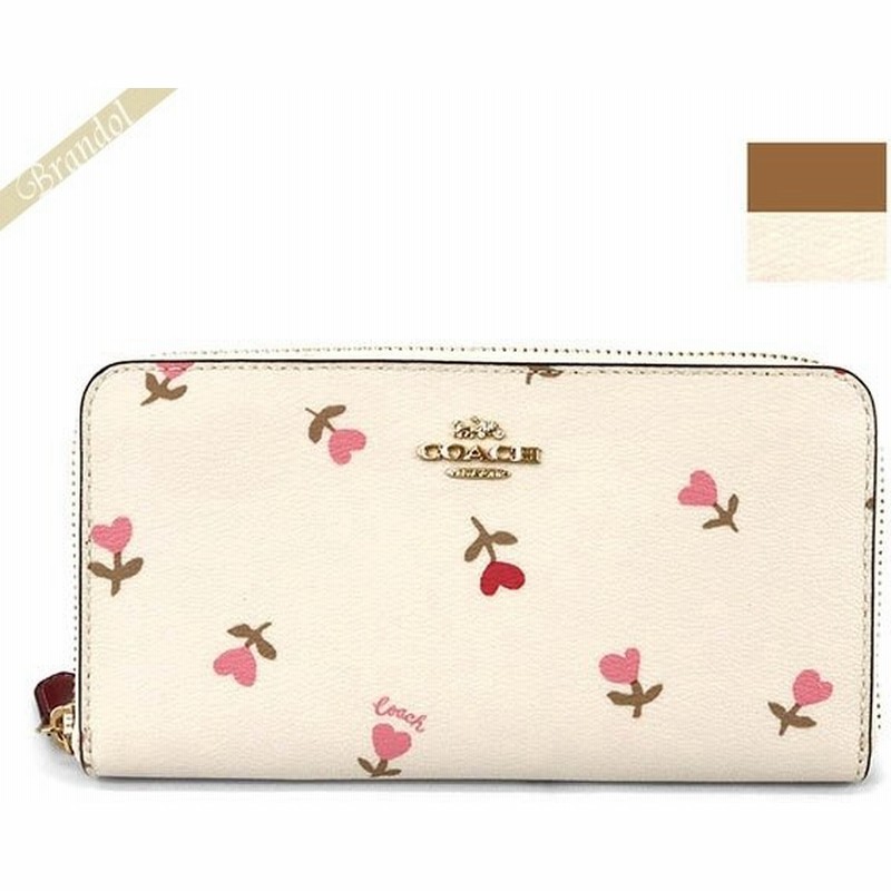 最大10円クーポン コーチ 長財布 Coach ラウンドファスナー ハートフラワー 花柄 ホワイト系 ライトブラウン C3287 Imcah 通販 Lineポイント最大get Lineショッピング