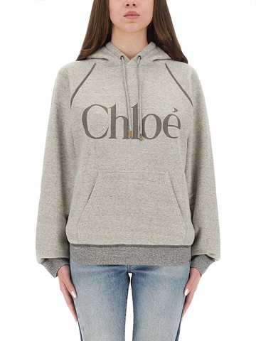 chloé oversized logo hoodie