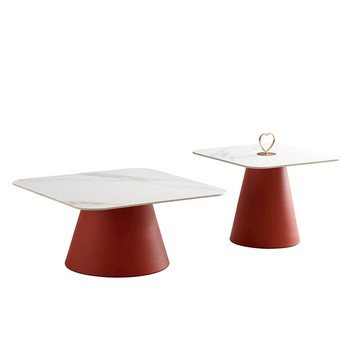 【MUNA家居】梵妮2.7尺岩板茶几組/1932方型