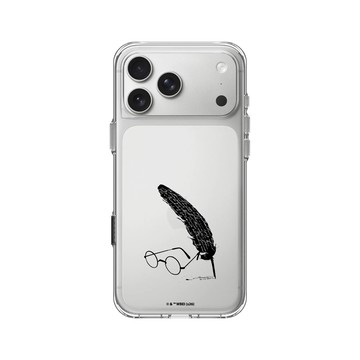 iPhone 17 Pro Max Clear Case（相機按鈕） 透明 - 哈利波特 Harry Potter - 羽毛筆和眼鏡