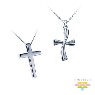 彩糖鑽工坊 K金 十字架項鍊 (2選1)