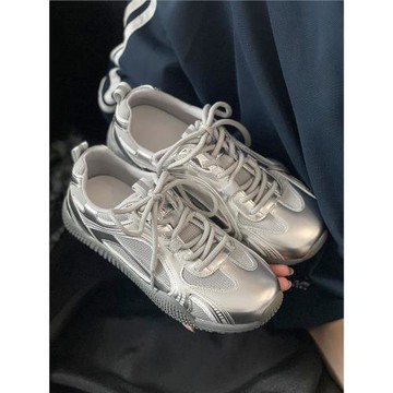 【冉言】迷境 休閑芭蕾德訓鞋女2025新款網面甜酷小眾百搭板鞋女